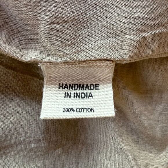 NWT Isla Payal Taormina Strawberry Beige & White Embroidered Cotton Maxi Dress S - Picture 6 of 12